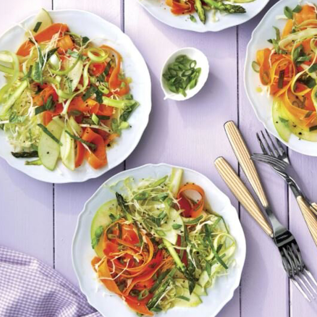 Read more about the article Shaved Carrot, Asparagus, & Apple Salad